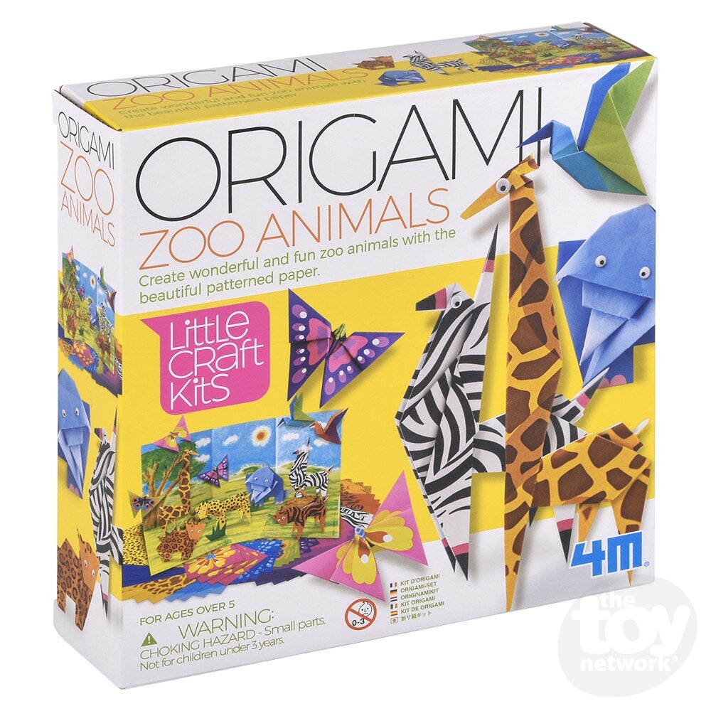 The Toy Network-Little Craft - Origami Zoo Animals-4M-04764-Legacy Toys