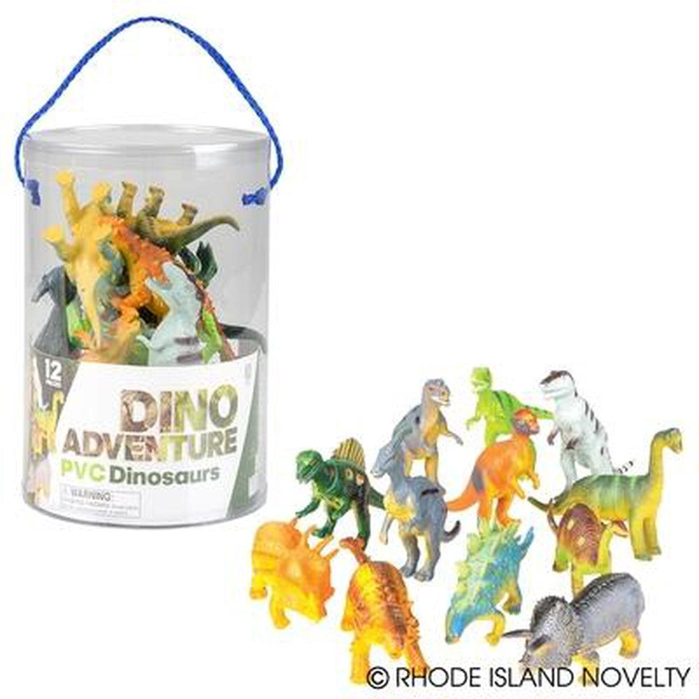 The Toy Network-6" Bulk Dinosaur Bucket - 12 Assorted Dinos-AD-DIN12-Legacy Toys