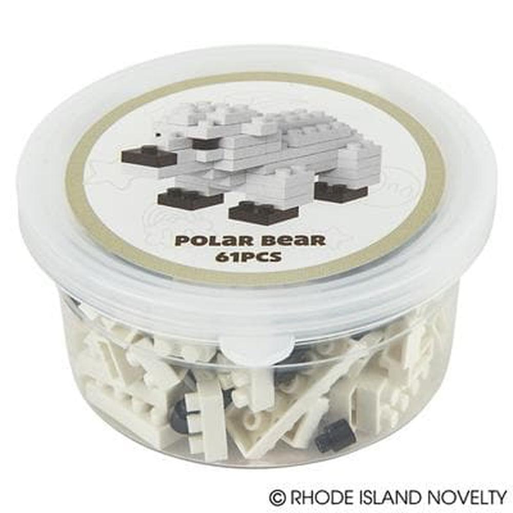 The Toy Network-Mini Blocks - Polar Bear 61 Pieces-AM-MBPOL-Legacy Toys