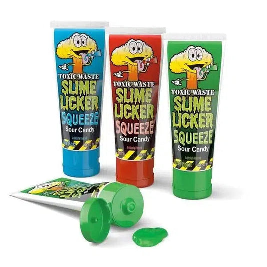 Albanese Confectionery-Toxic Waste Slime Licker Squeeze Assorted Flavors 2.47 oz.-42070-1-Legacy Toys