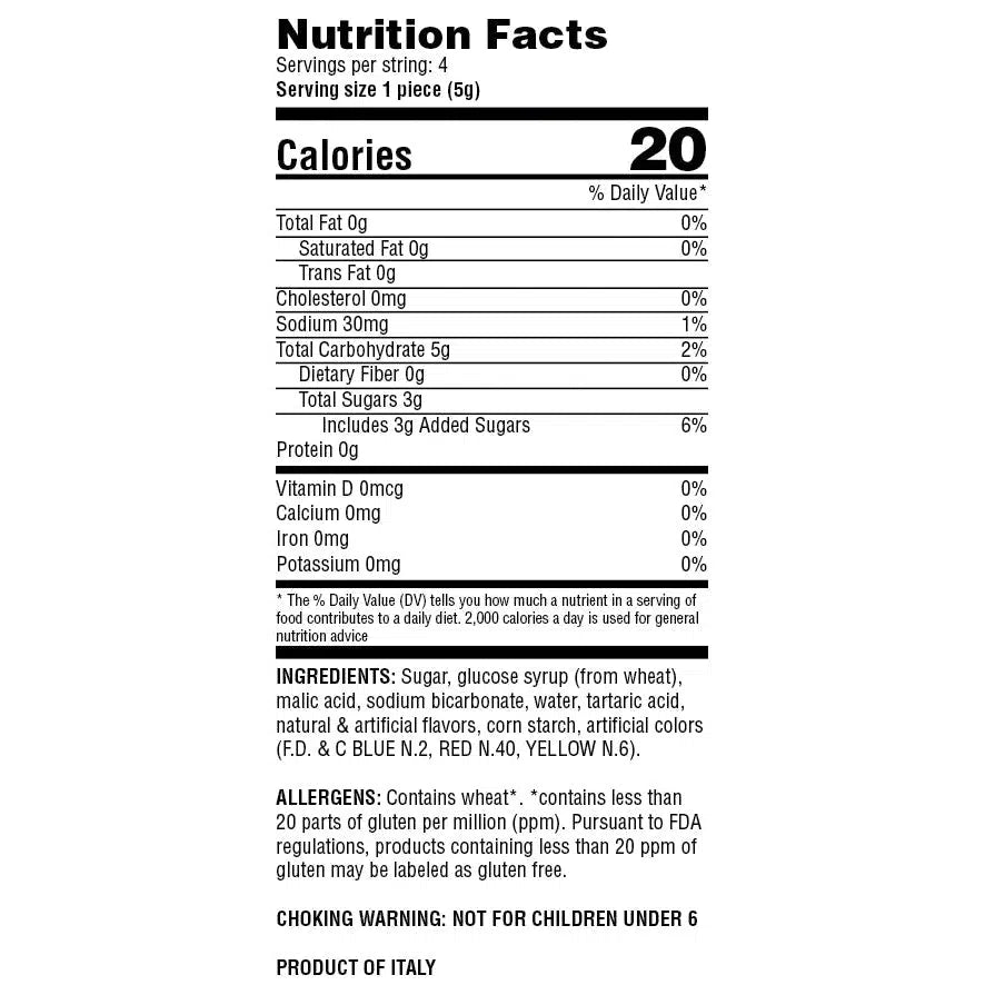 Albanese Confectionery-Zotz Strings - Blue Raspberry, Orange, Grape--Legacy Toys