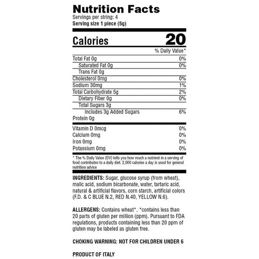 Albanese Confectionery-Zotz Strings - Blue Raspberry, Orange, Grape--Legacy Toys