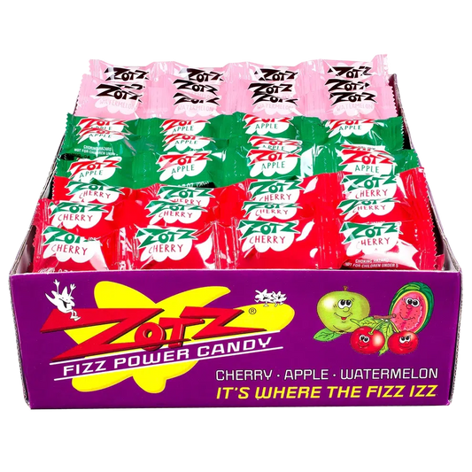 Albanese Confectionery-Zotz Strings - Cherry, Apple, Watermelon-0500-Box of 48-Legacy Toys