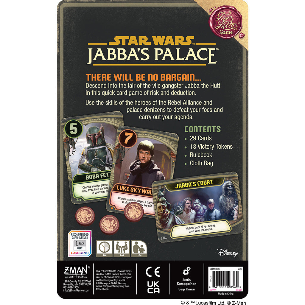 Asmodee-Jabba's Palace A Love Letter Game-ZLL03-Legacy Toys