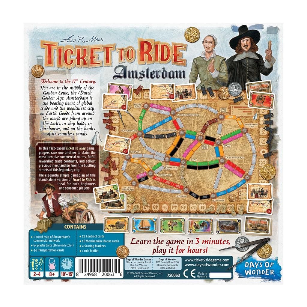 Asmodee-Ticket to Ride - Amsterdam-DO7263-Legacy Toys