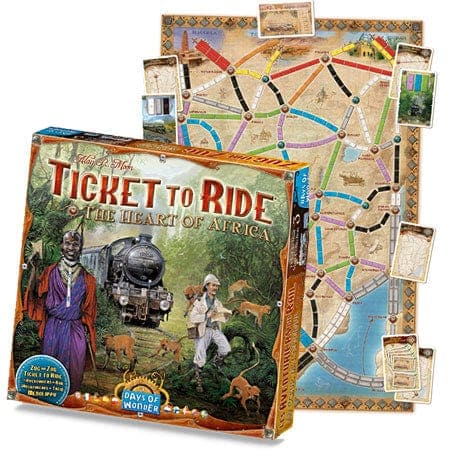 Asmodee-Ticket to Ride - Map Collection 3: The Heart of Africa-DO7217-Legacy Toys