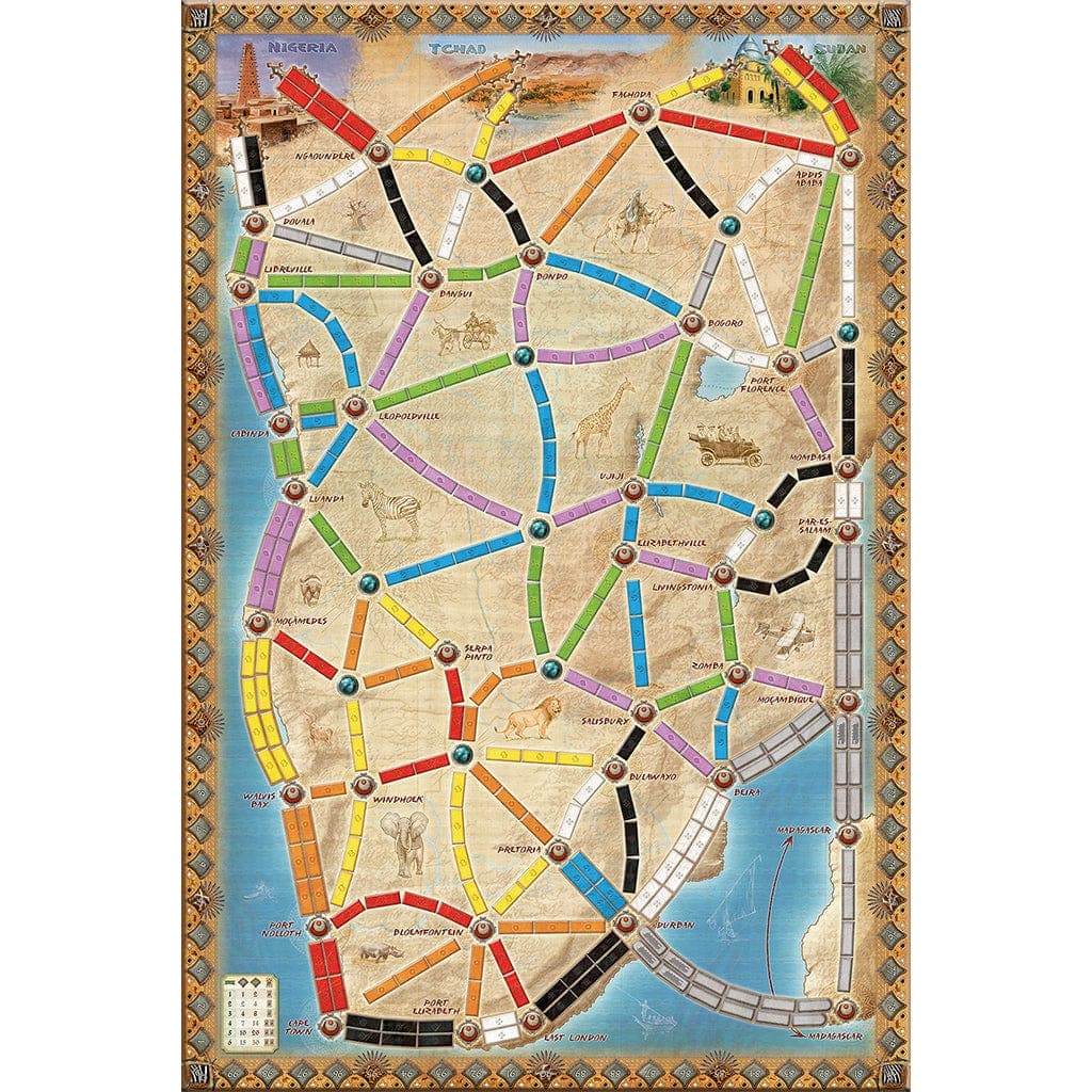 Asmodee-Ticket to Ride - Map Collection 3: The Heart of Africa-DO7217-Legacy Toys