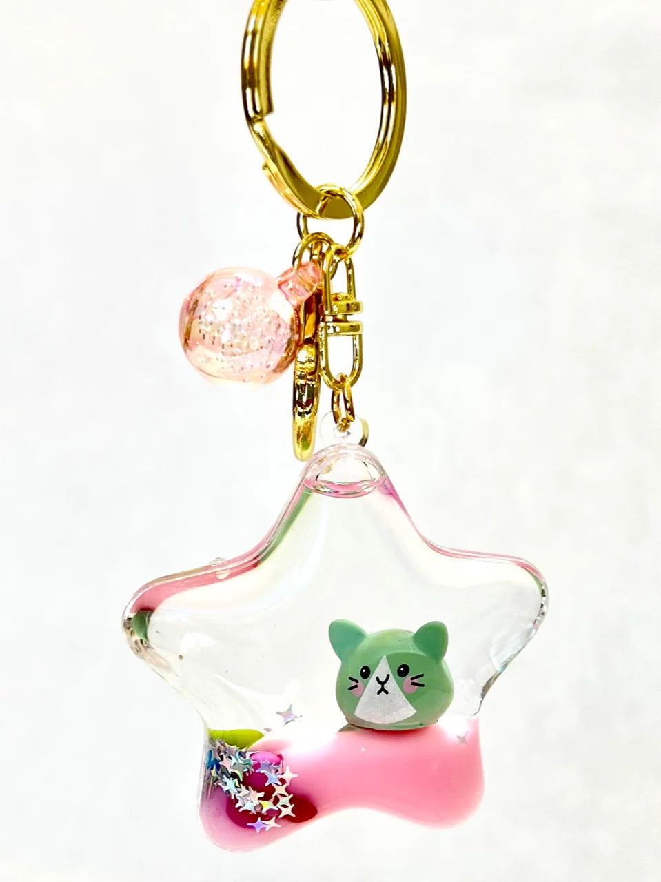 BC Mini-Assorted Kitty Star Key Charm-12090-Legacy Toys