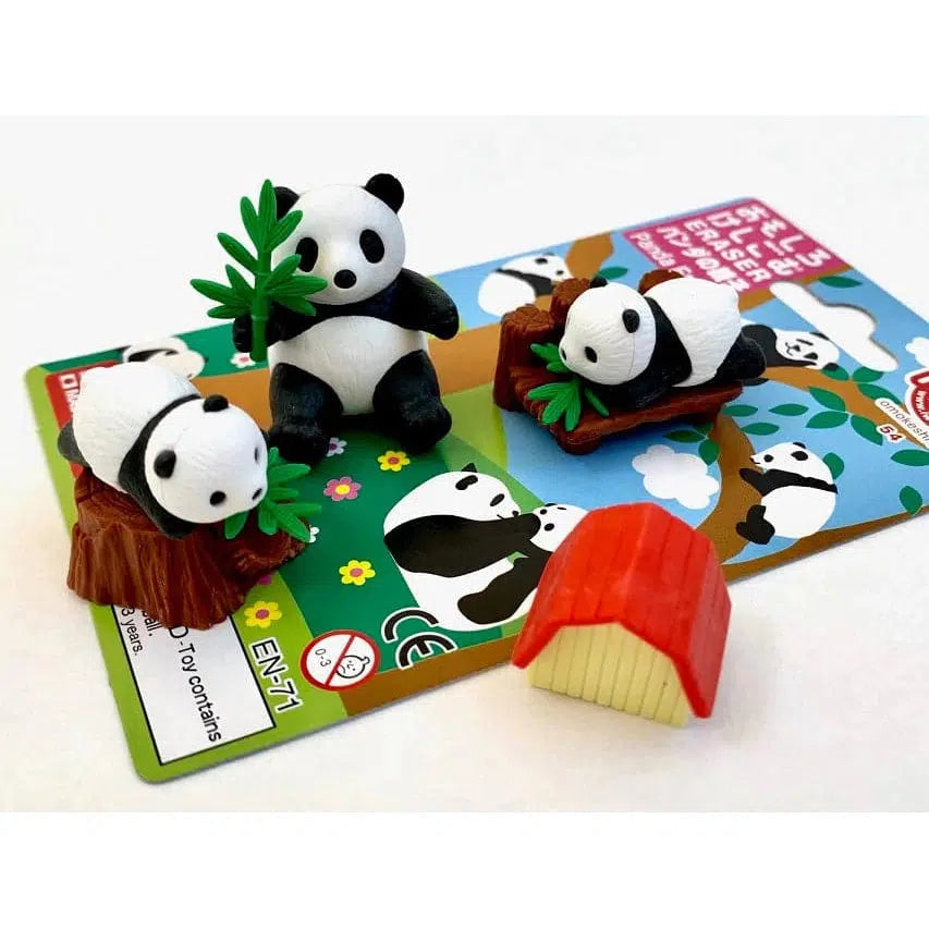 BC Mini-Iwako Eraser Panda Family 6 Pack-38300-Legacy Toys