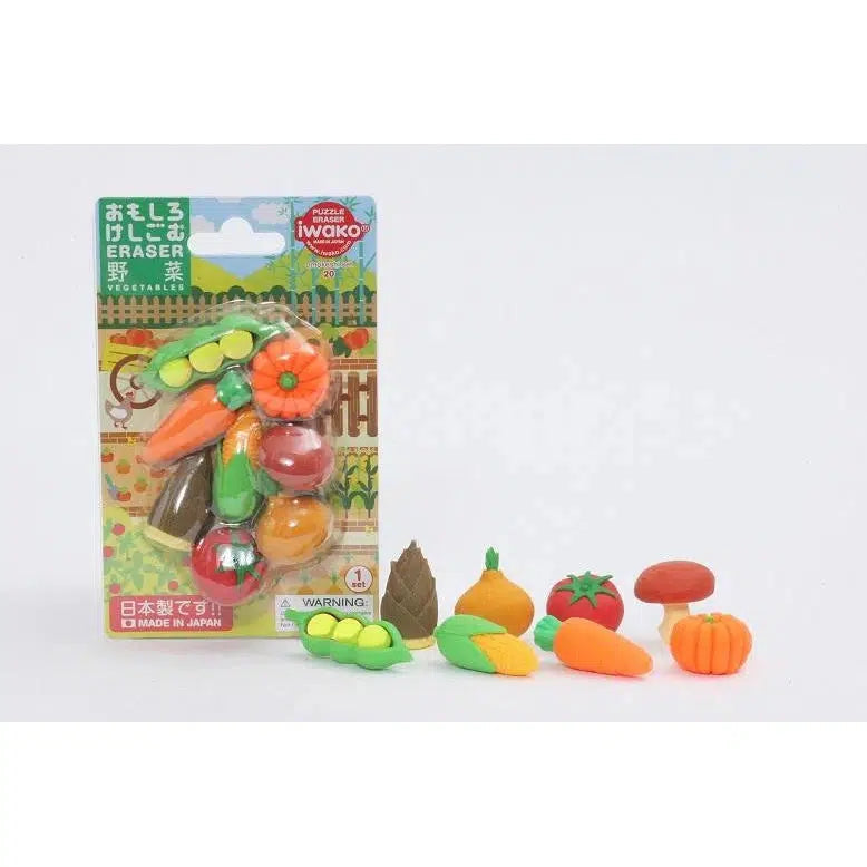 BC Mini-Iwako Vegetable Eraser Card-38326-Legacy Toys