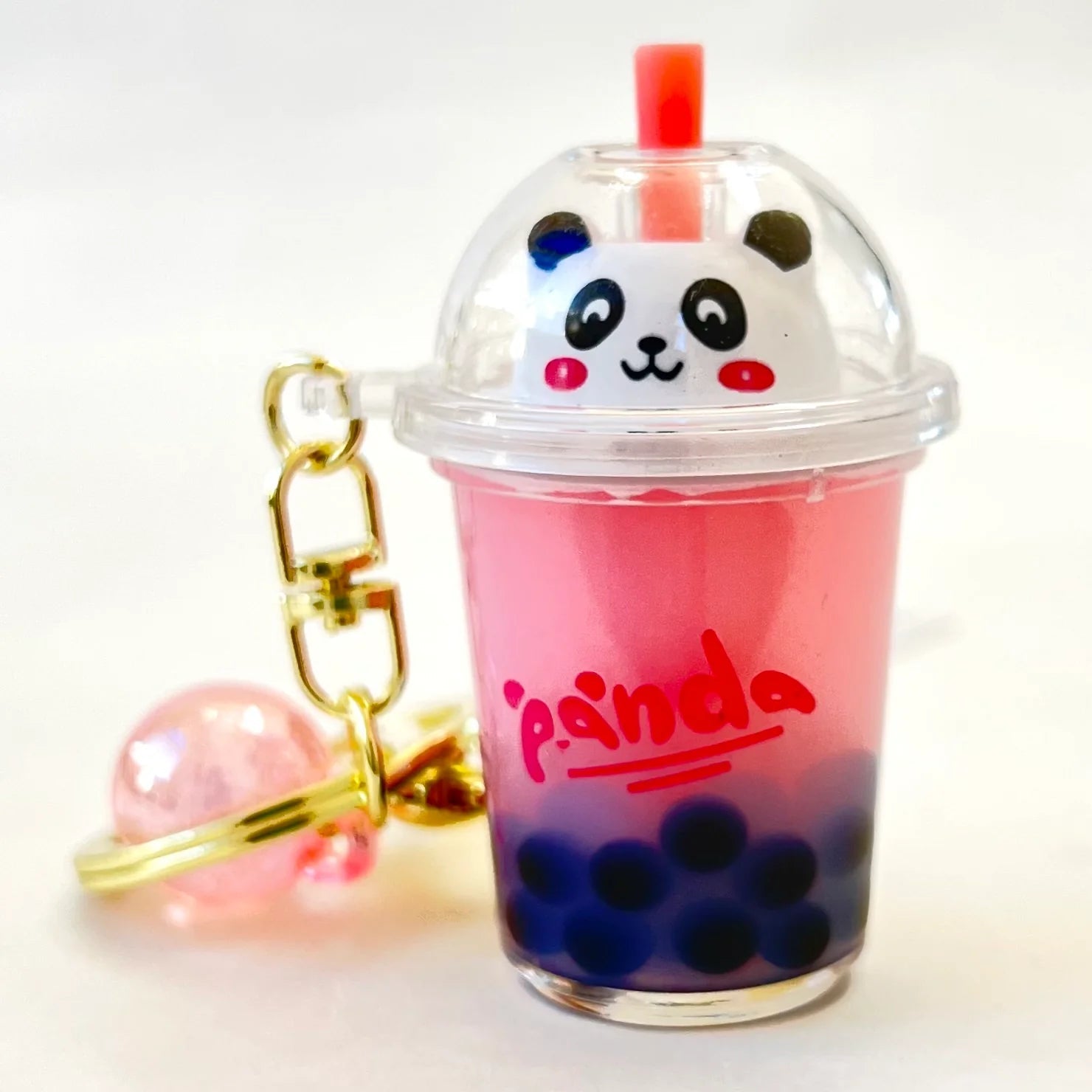 BC Mini-Panda Boba Tea Floaty Key Charm-12070-Legacy Toys