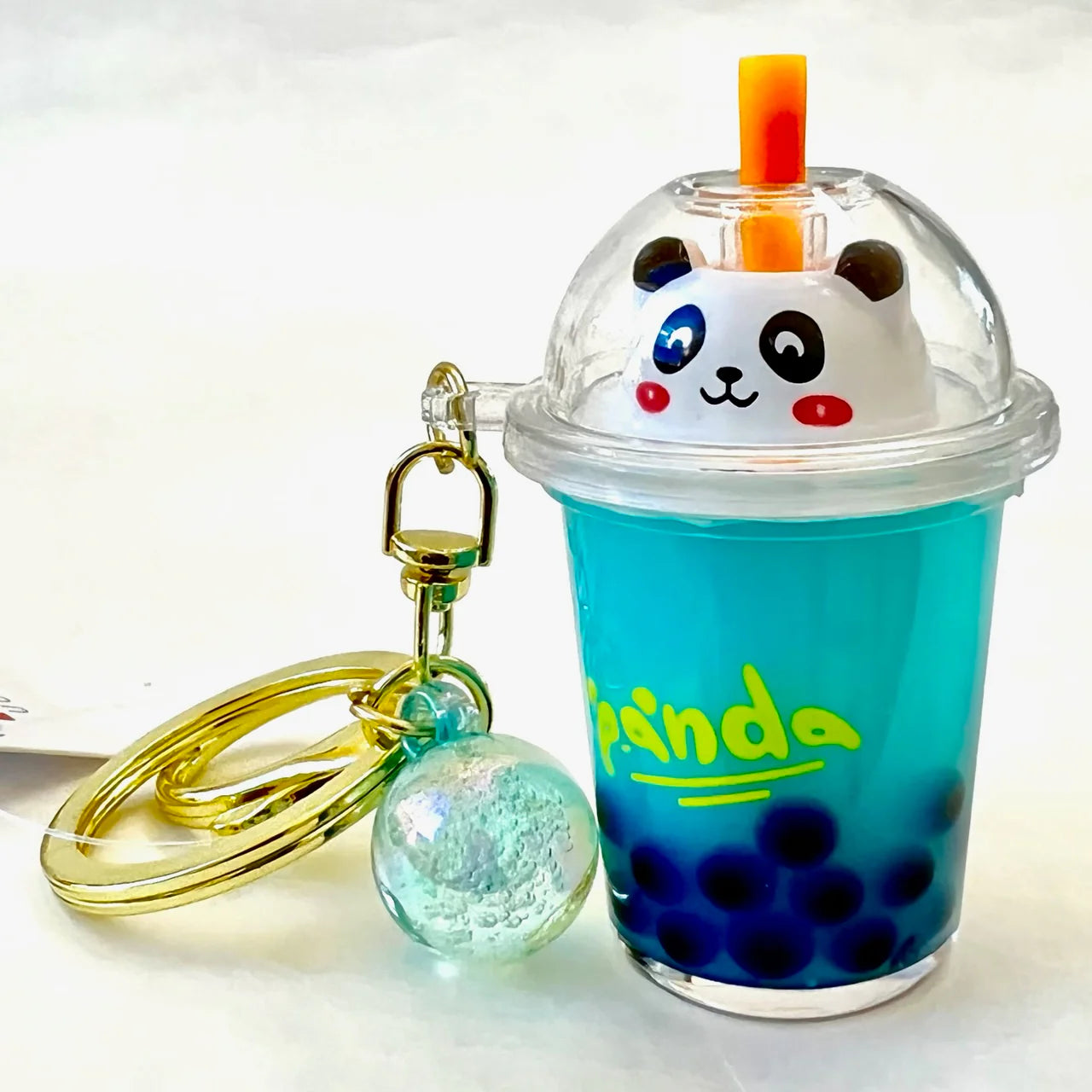 BC Mini-Panda Boba Tea Floaty Key Charm-12070-Legacy Toys