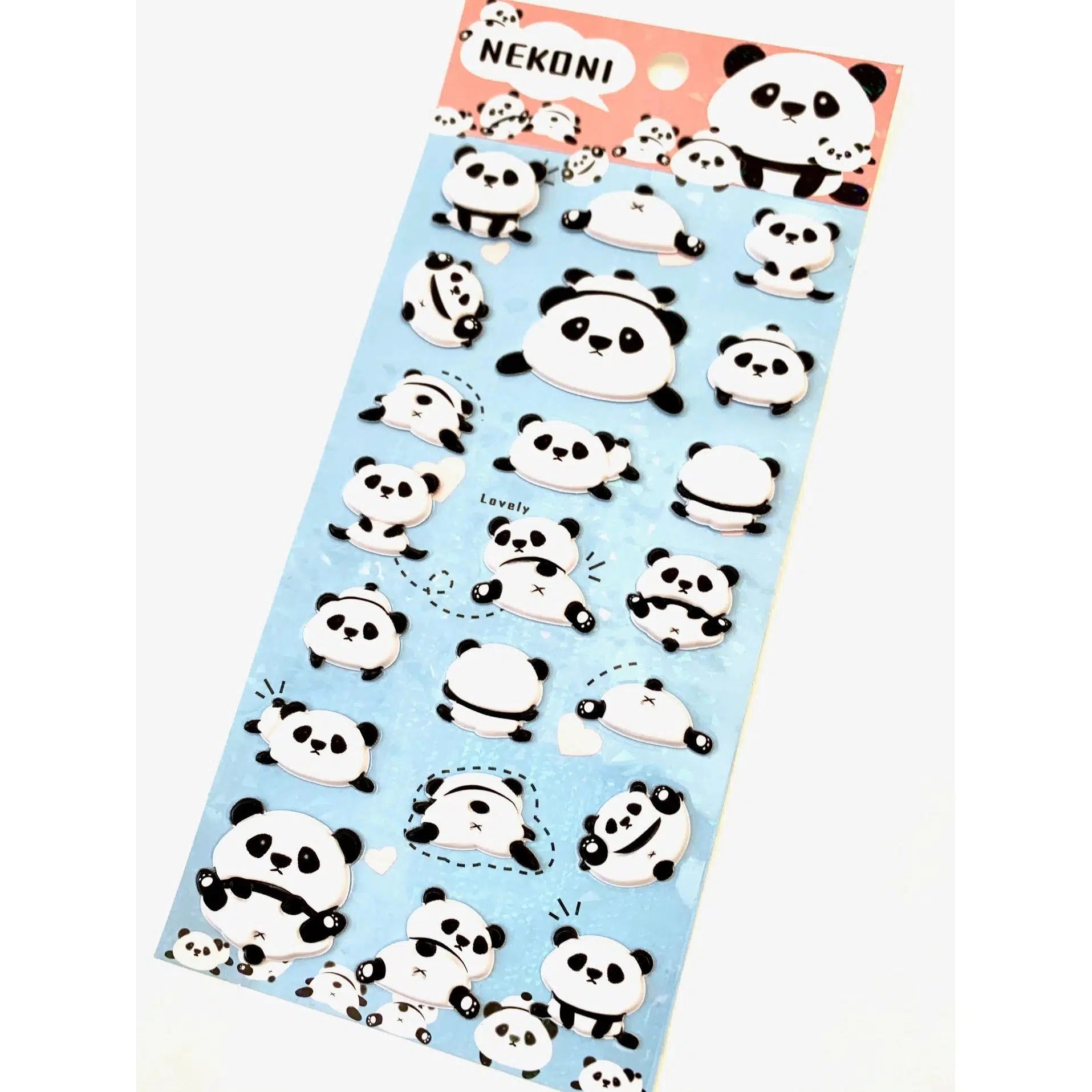 BC Mini-Panda Puffy Stickers-50476-Legacy Toys