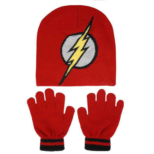Bio World-DC Comics: Flash - Youth Beanie & Gloves Combo-XH5FUQDCO00IR00-Legacy Toys