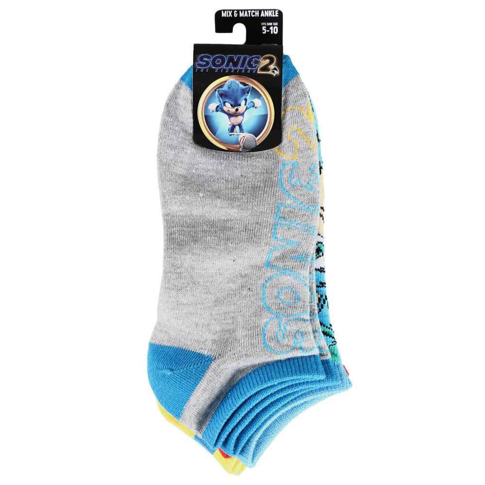 Bio World-Sonic the Hedgehog 2 Logo 5 Pair Ankle Socks-ASF1FJJLASPP00-Legacy Toys