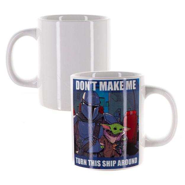 Bio World-Star Wars The Mandalorian Grogu "Don't Make Me" Meme 16 oz. Ceramic Mug-MU9QNVSTW-Legacy Toys