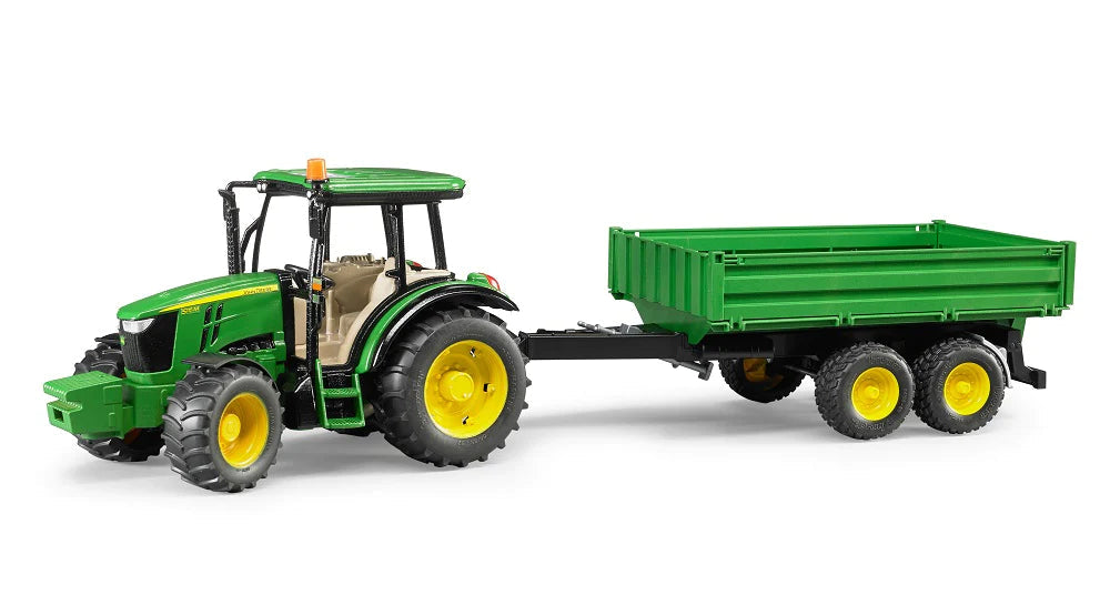 Bruder-John Deere 5115M with Trailer-09816-Legacy Toys