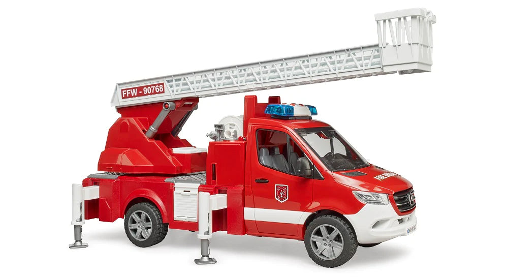 Bruder-MB Sprinter Fire Engine w Ladder Water Pump & L/SModule-02673-Legacy Toys