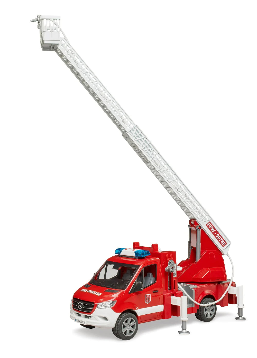 Bruder-MB Sprinter Fire Engine w Ladder Water Pump & L/SModule-02673-Legacy Toys