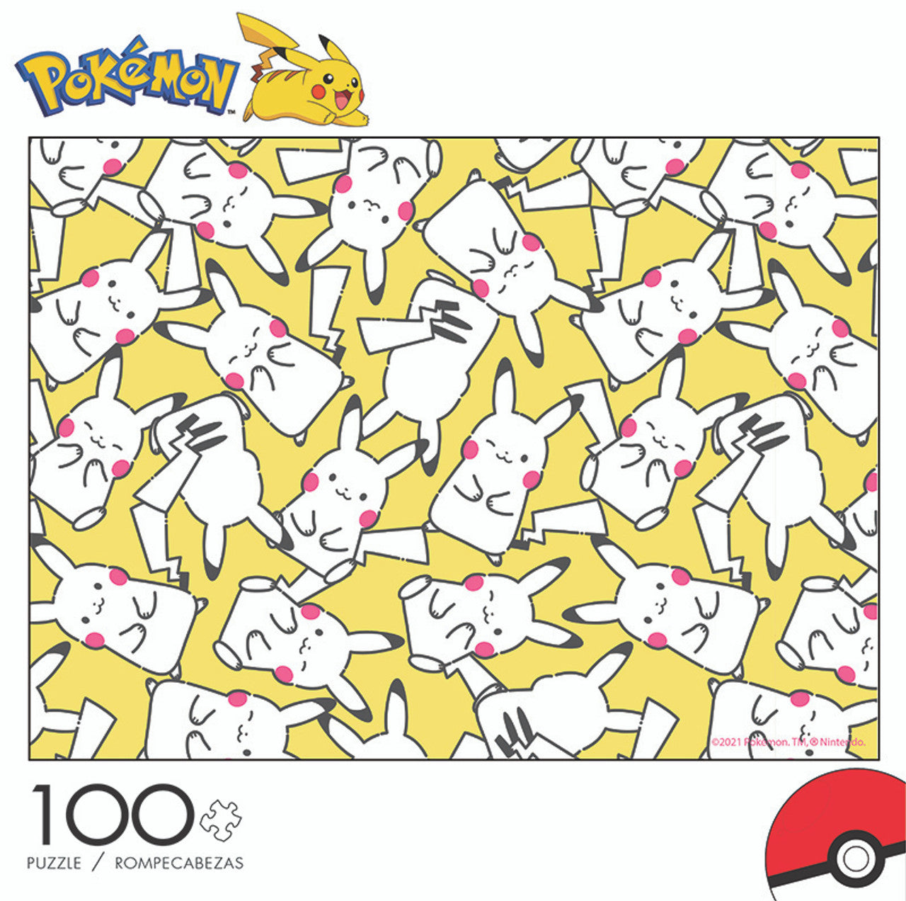 Buffalo Games-Pokémon Pikachu Pattern - 100 Piece Puzzle-4818-Legacy Toys