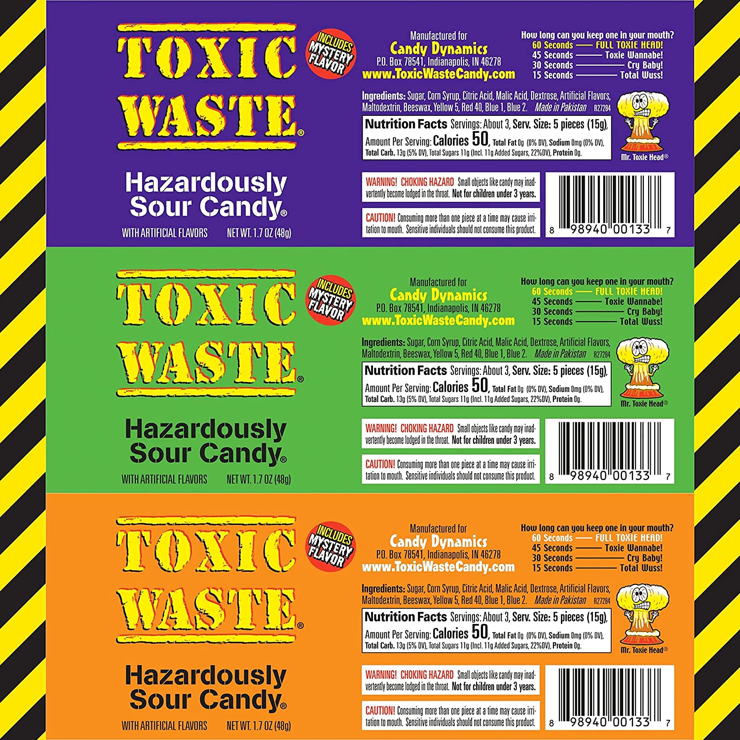 Candy Dynamics-Toxic Waste Special Edition Color Drum 1.7 oz. Assorted Colors--Legacy Toys