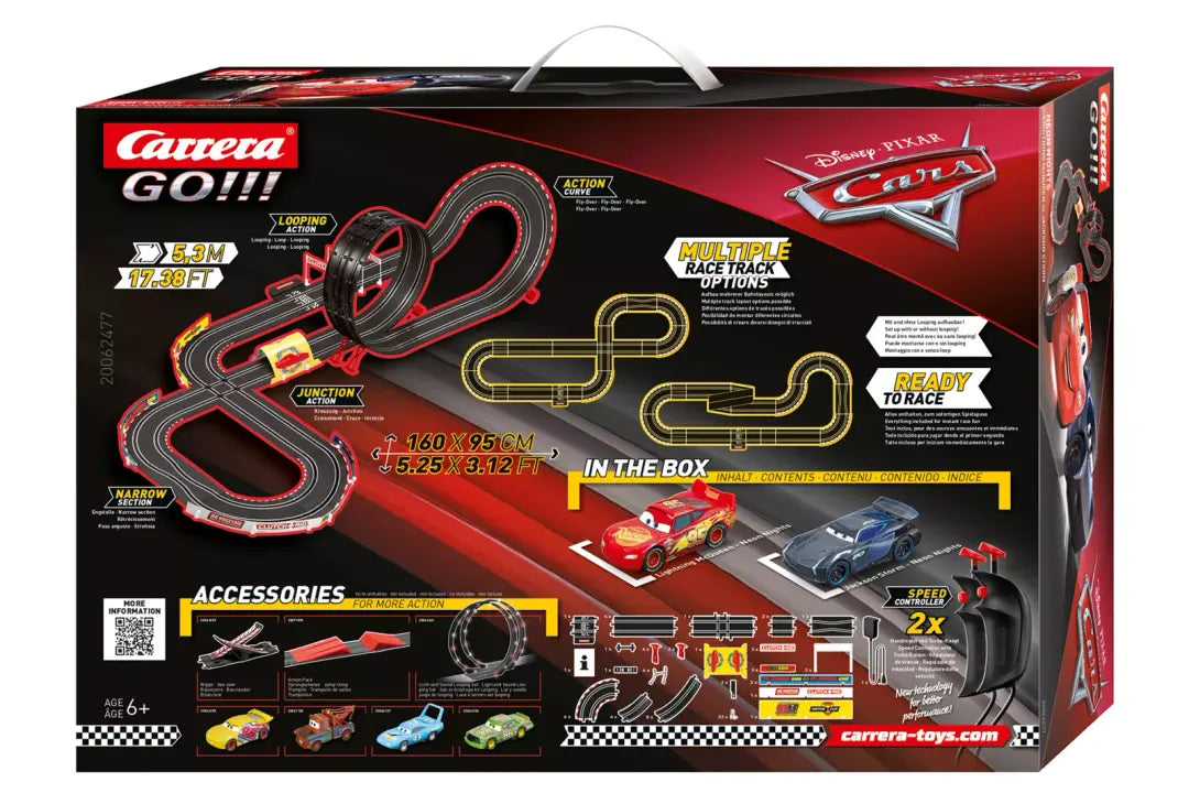 Carrera-Disney Pixar Cars - Neon Nights Slot Car Racing Set-CARR20062477-Legacy Toys