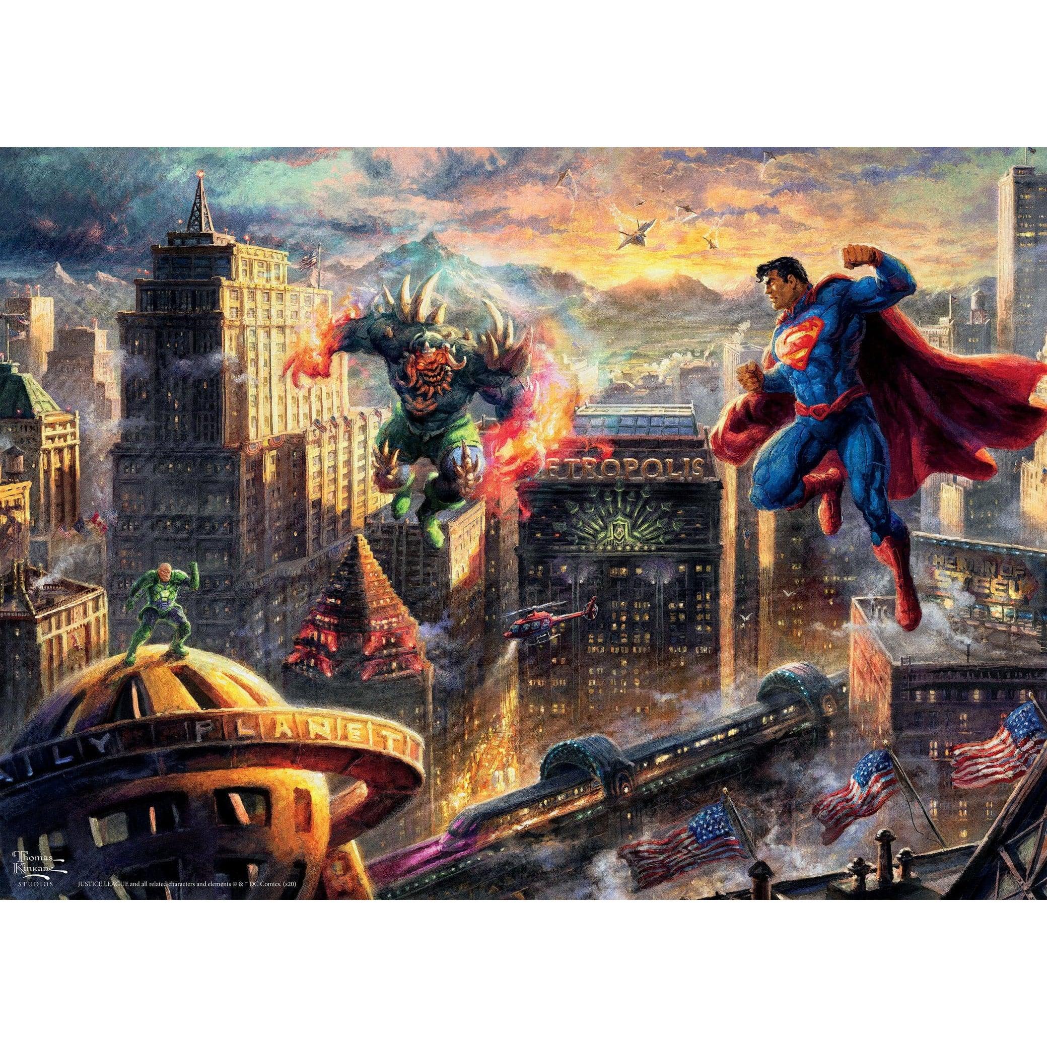 Ceaco-Thomas Kinkade DC Comics - Superman: Man of Steel - 1000 Piece Puzzle-3154-04-Legacy Toys