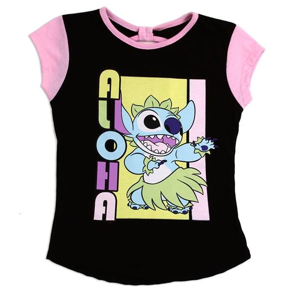 Childrens Apparel-STITCH Black Girls 4-6X T-Shirt--Legacy Toys
