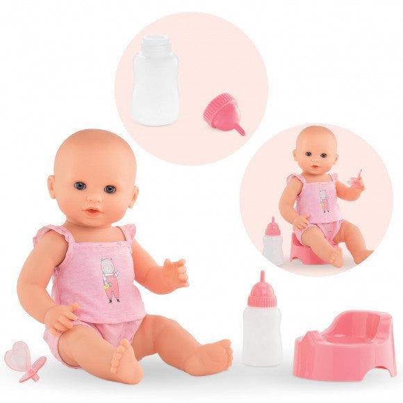Corolle-Emma Drink-and-Wet Bath Baby - 14"-130400-Legacy Toys