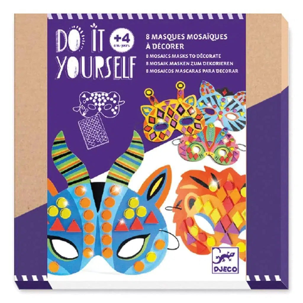 DJECO-Jungle Animals Mosaic Masks-DJ07900-Legacy Toys