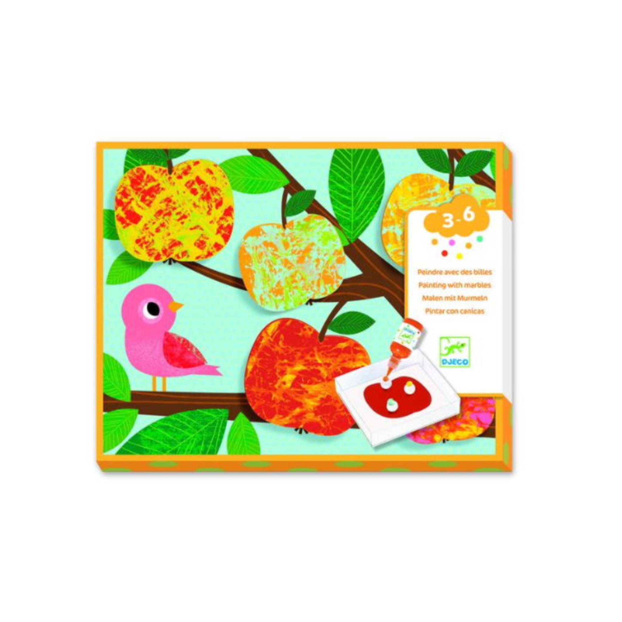 DJECO-Le Petit Artist - Painting With Marbles - Nature Painting-DJ09685-Legacy Toys