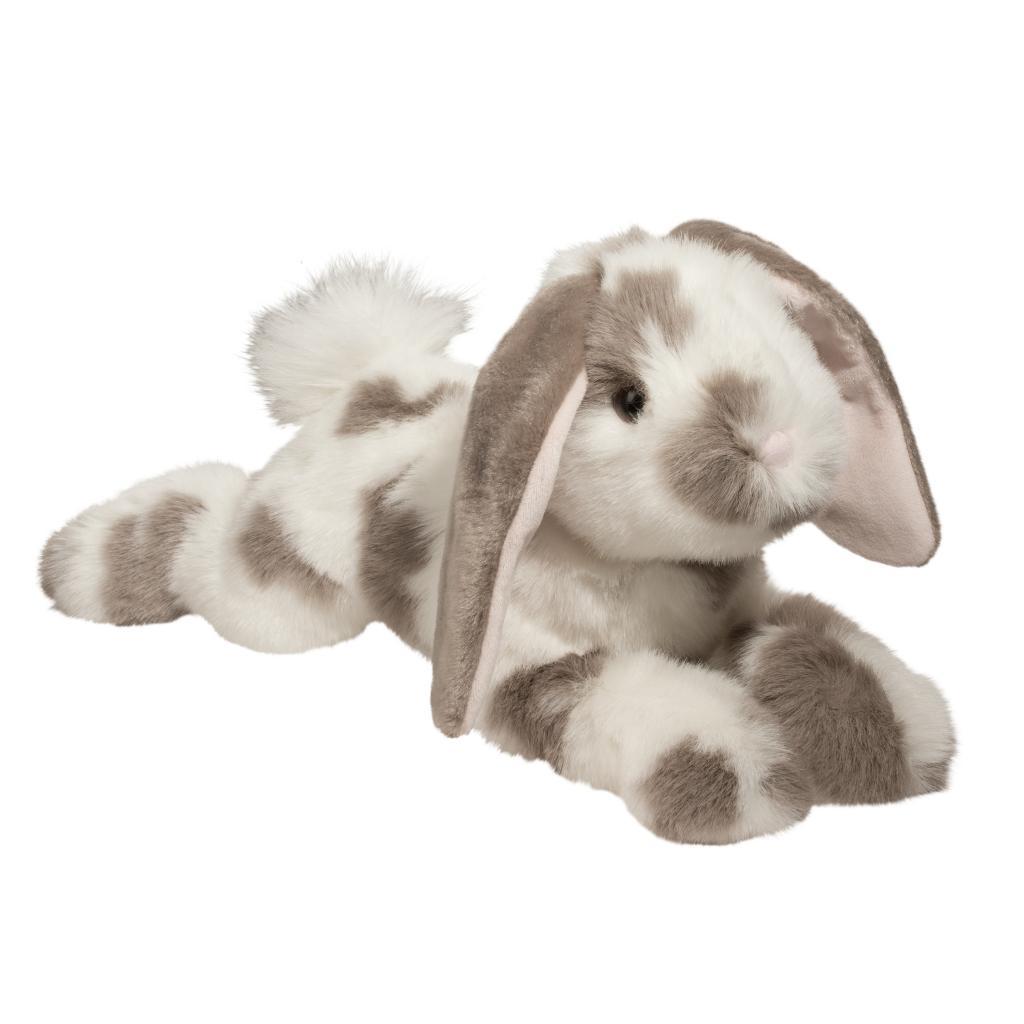 Douglas Toys-DLux - Ramsey Gray Spotted Floppy Bunny-DOU14862-Legacy Toys