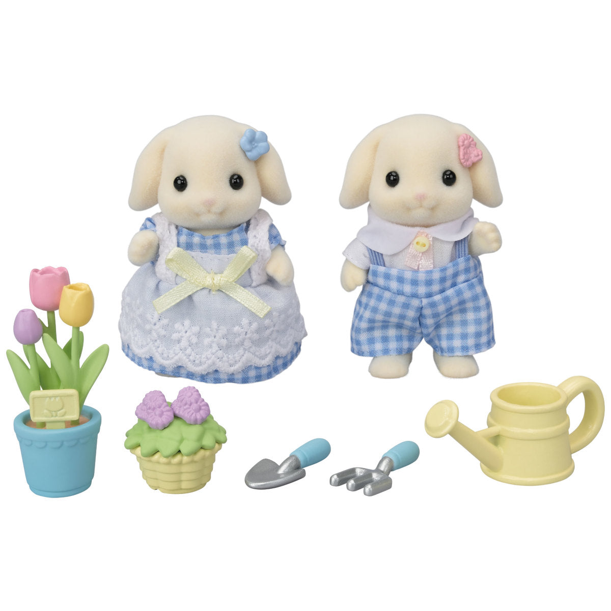 Epoch Everlasting Play-Blossom Gardening Set - Flora Rabbit Sister & Brother-CC2159-Legacy Toys