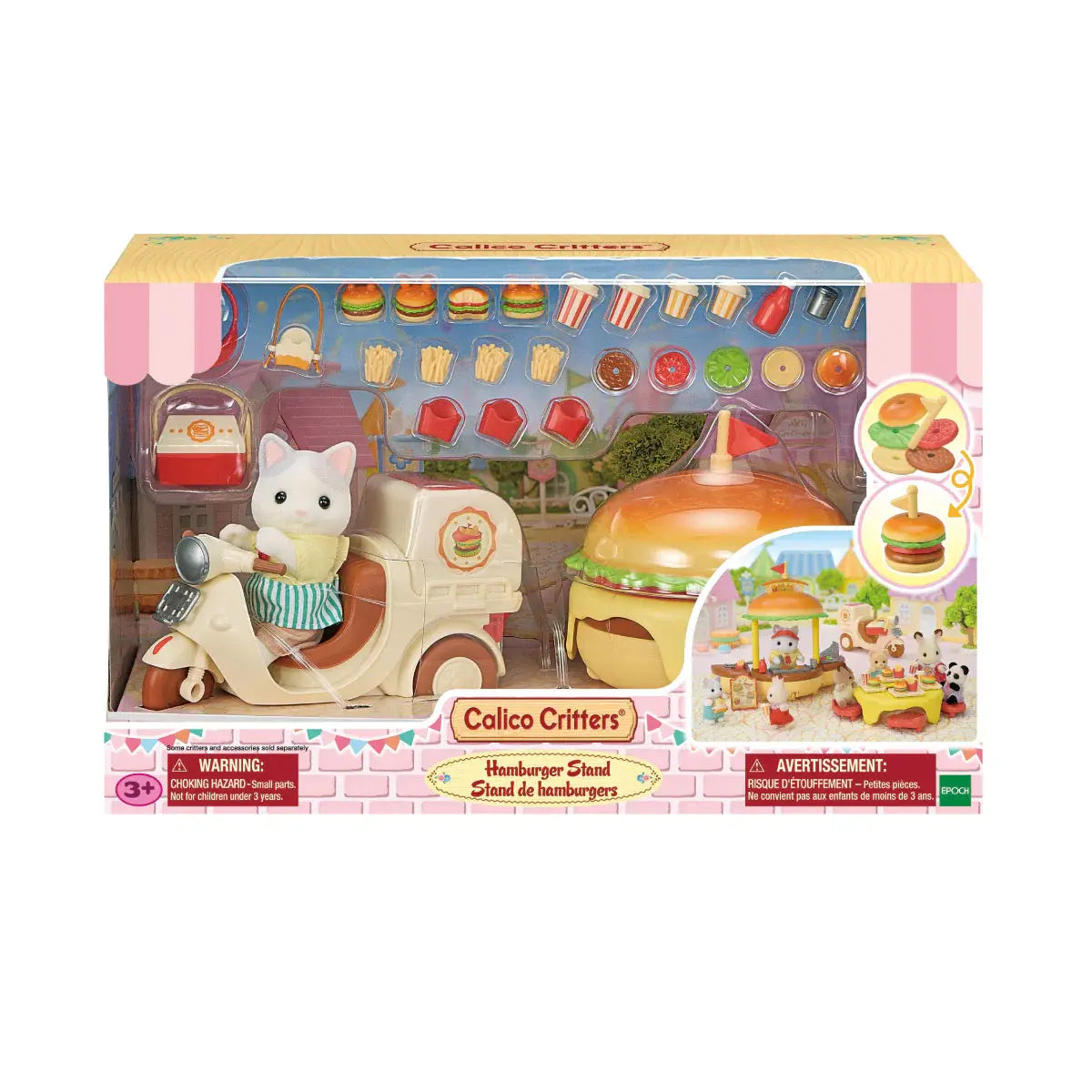 Epoch Everlasting Play-Calico Critters - Hamburger Stand-CC2174-Legacy Toys