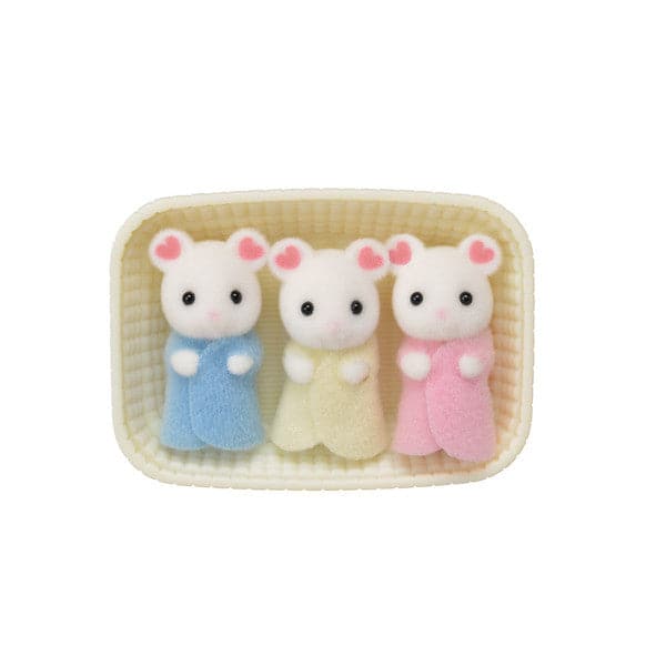 Epoch Everlasting Play-Calico Critters Marshmallow Mouse Triplets-CC1806-Legacy Toys