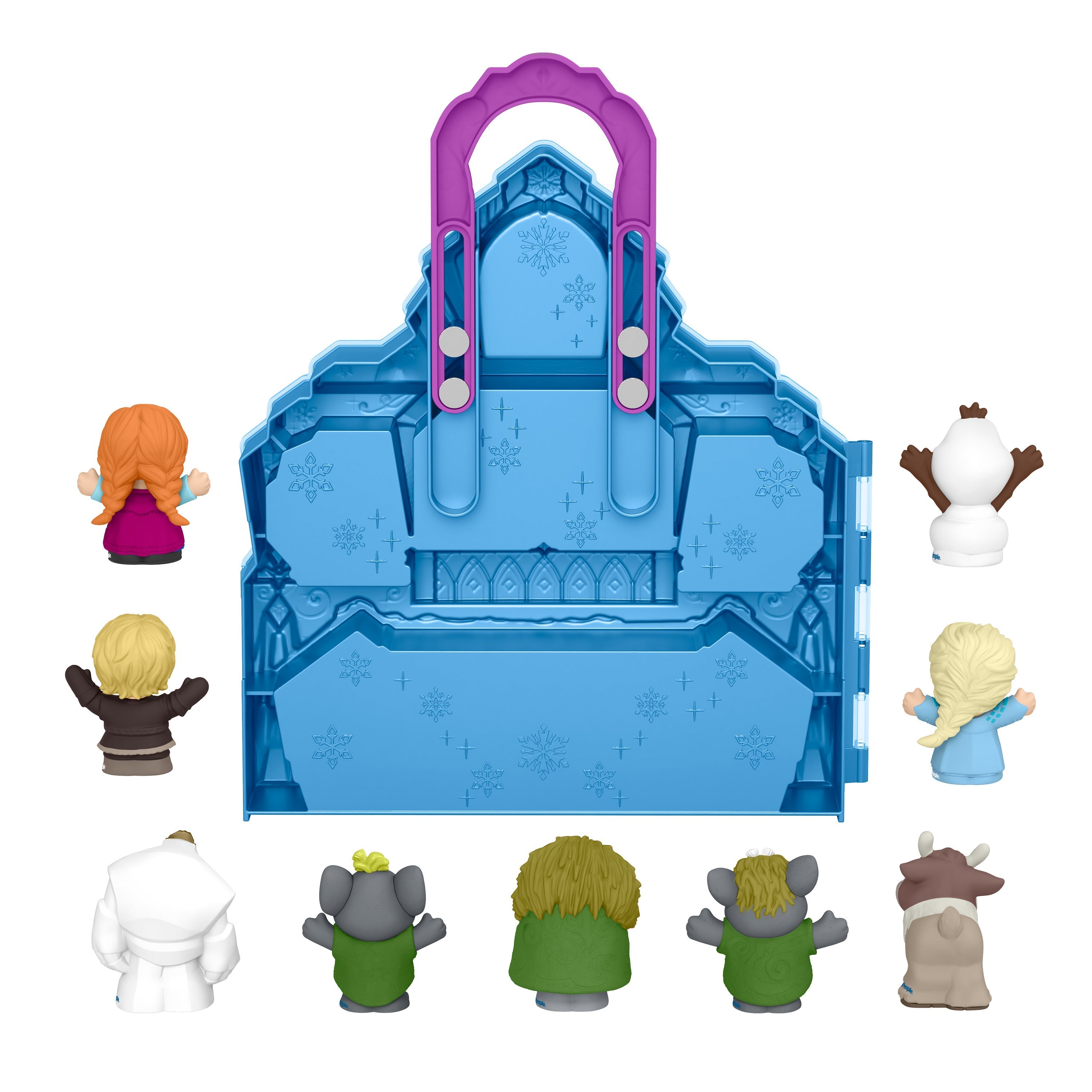 Fisher Price-Disney Frozen Carry Along Castle Case by Little People-HMX76-Legacy Toys