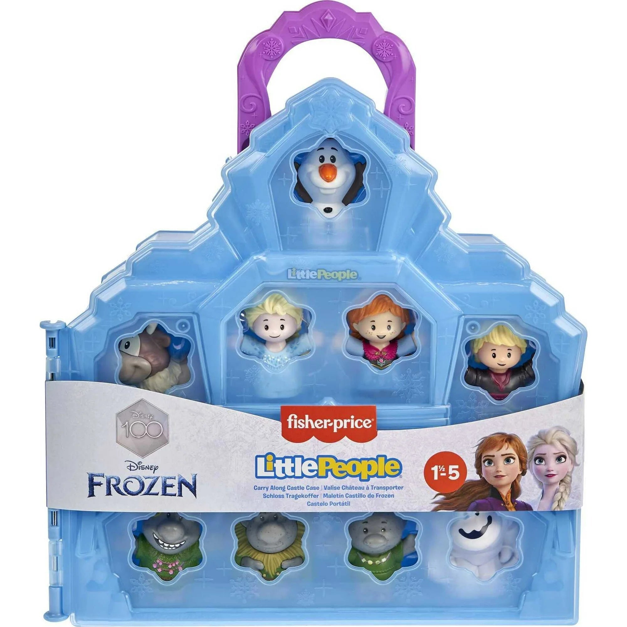 Fisher Price-Disney Frozen Carry Along Castle Case by Little People-HMX76-Legacy Toys