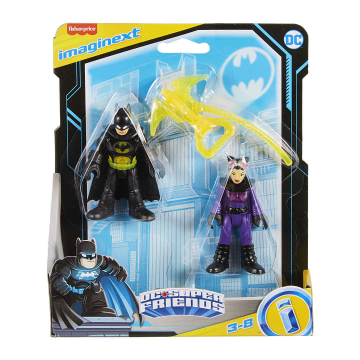 Fisher Price-Fisher-Price Imaginext - DC Super Friends Basic Assortment: Batman & Catwoman-HGX82-Legacy Toys