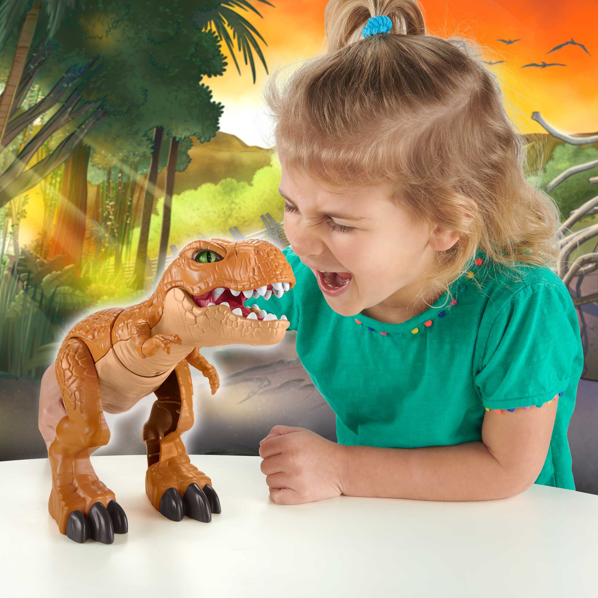 Fisher Price-Fisher-Price Imaginext - Jurassic World Thrashin' Action T.Rex-HFC04-Legacy Toys