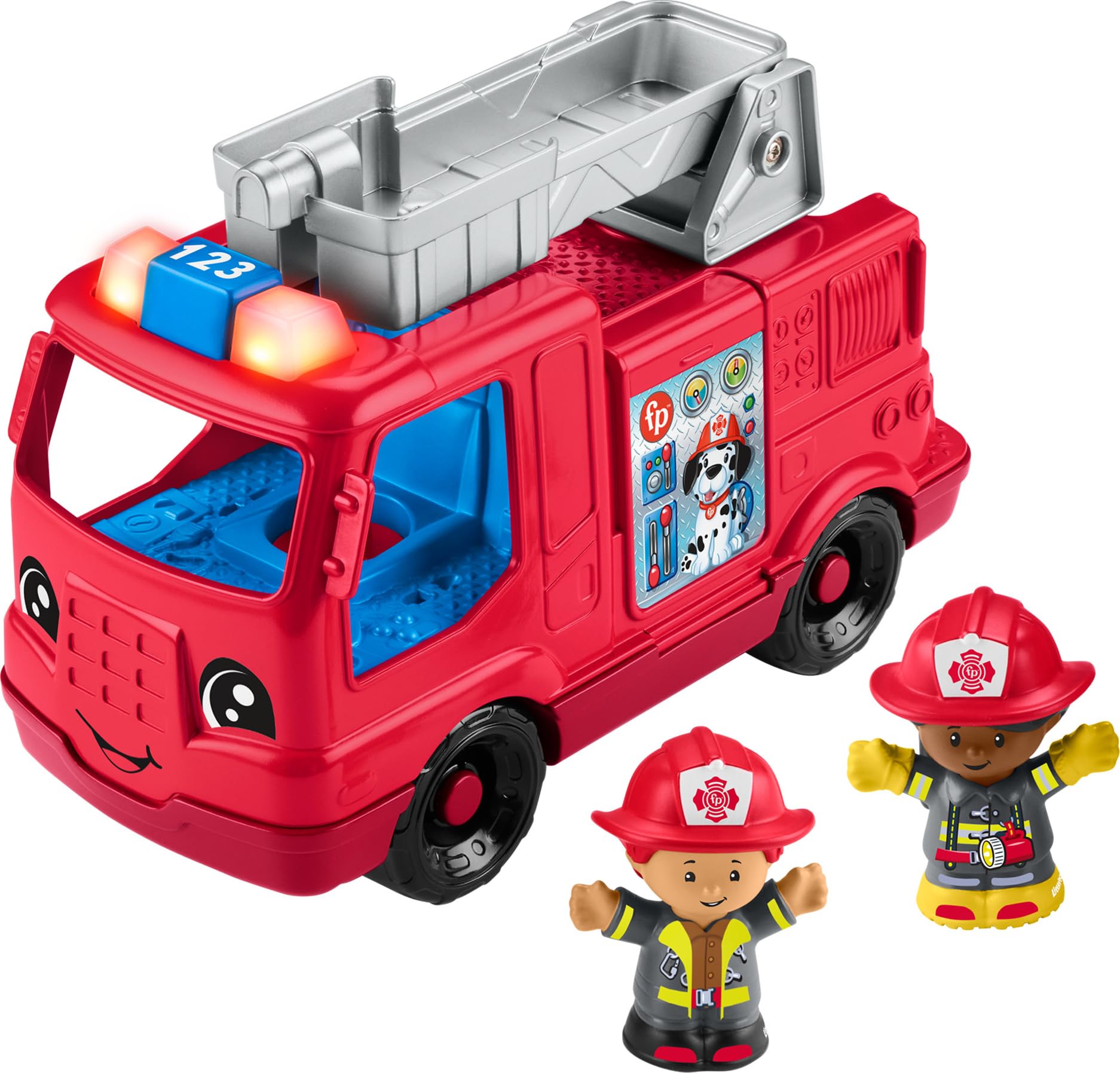 Fisher Price-Fisher-Price Little People Fire Truck with Lights & Sounds-HXC12-Legacy Toys