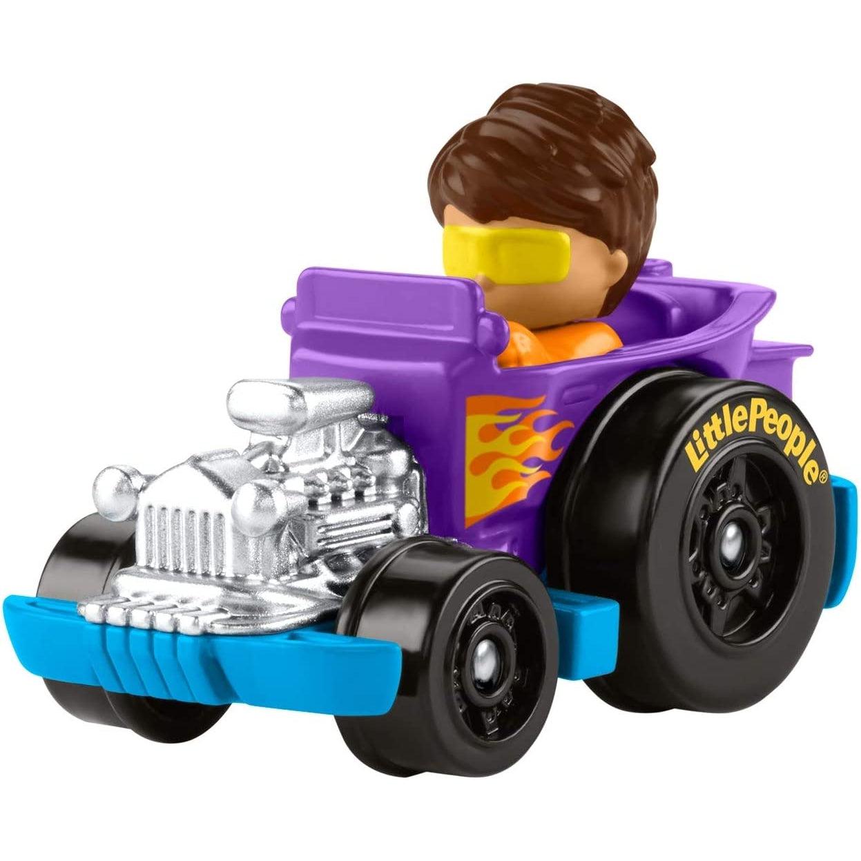 Fisher Price-Fisher-Price Little People - Wheelies Vehicles-GMJ23-Hot Rod-Legacy Toys