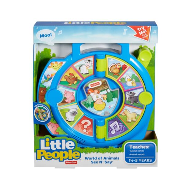 Fisher Price-Fisher-Price Little People - World of Animals See N Say-DVP80-Legacy Toys