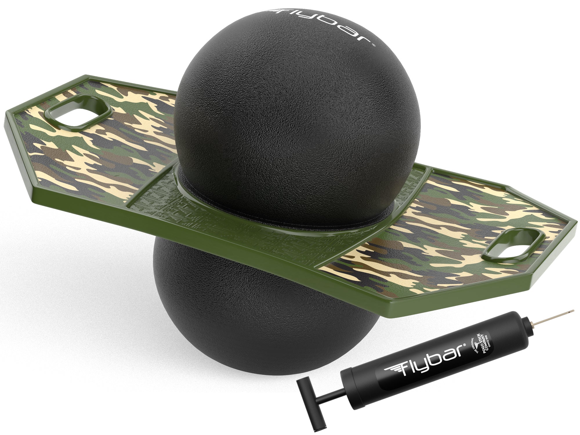 FlyBar-Pogo Ball Trick Board with Grip Tape-FB21420CM-Camo-Legacy Toys