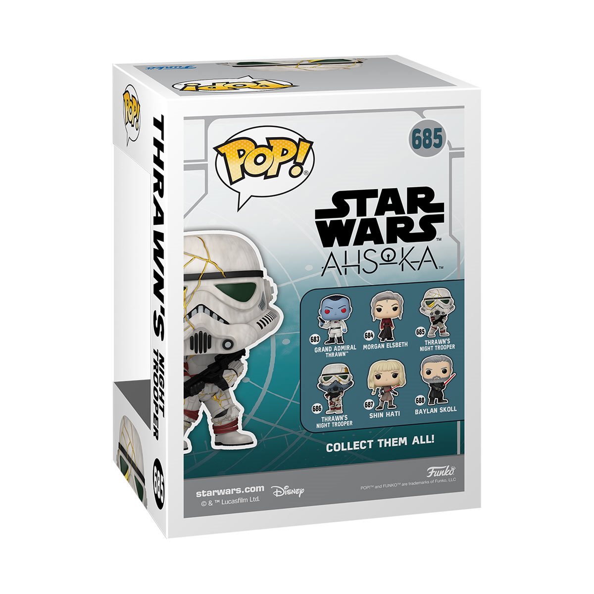 Funko-Star Wars: Ahsoka - Thrawn's Night Trooper (White) Pop! Vinyl Figure-FU76541-Legacy Toys