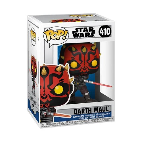 Funko-Star Wars: The Clone Wars - Darth Maul with Light Saber Funko Pop! Vinyl Figure-FU52025-Legacy Toys