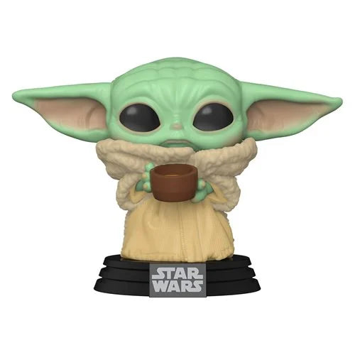 Funko-Star Wars: The Mandalorian - The Child with Cup Funko Pop! Vinyl Figure-FU49933-Legacy Toys