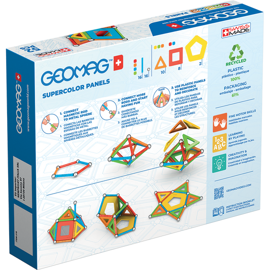 Geomag-Geomag Supercolor Panels Recycled 52 Pieces-378-Legacy Toys