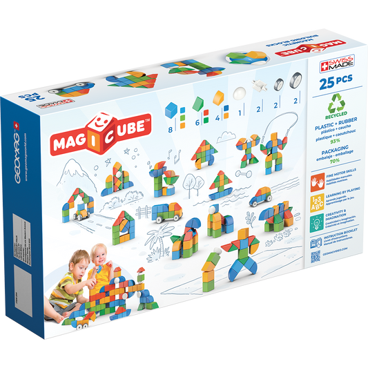 Geomag-Magicube Shapes Recycled 25 Pieces-204-Legacy Toys