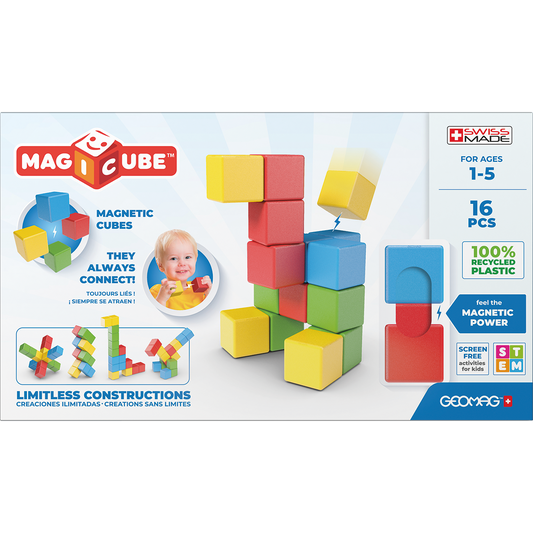 Geomag-Magicube Try Me Recycled 16 Pieces-067-Legacy Toys