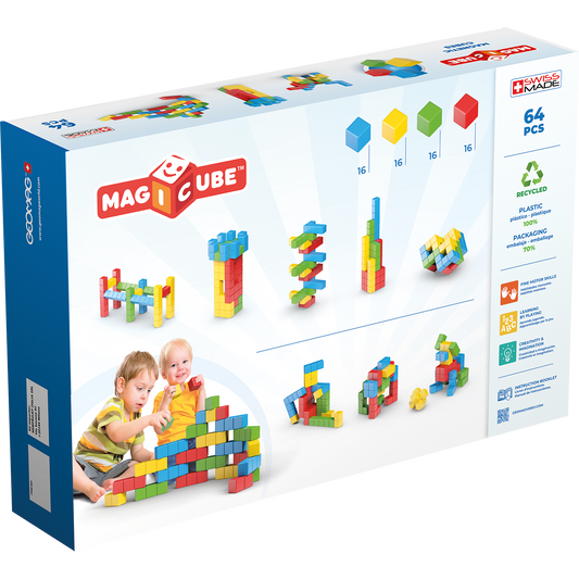 Geomag-Magicube Try Me Recycled 64 Pieces-069-Legacy Toys